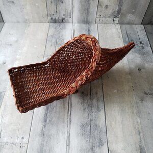 Vintage Rattan Cornucopia - Thanksgiving